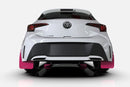 Rally Armor 20-23 Toyota GR Yaris Hatchback (Does Not Fit Regular Yaris) Pink Mud Flap BCE Logo (MF74-BCE22-PK/BLK)