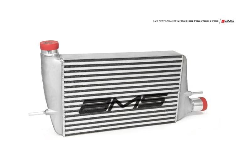 AMS Performance 08-15 Mitsubishi EVO X Front Mount Intercooler w/Modular Cast End Tanks & Logo (AMS.04.09.0001-1)