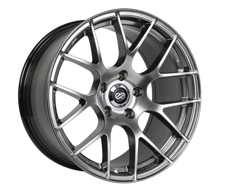 Enkei Raijin 18x8 45mm Offset 5x114.3 Bolt Pattern 72.6 Bore Dia Hyper Silver Wheel (467-880-6545HS)