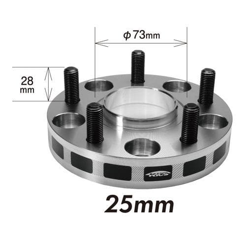 KICS 25mm Wide Tread Spacers 12x1.25mm 5x114.3 66mm