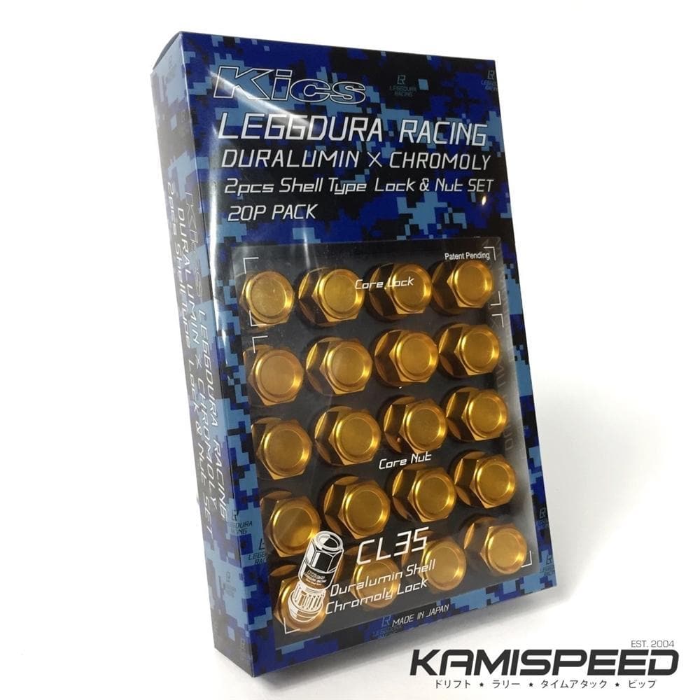 Kics Leggdura Racing 35mm 2-Piece Shell Lugnuts and Locks