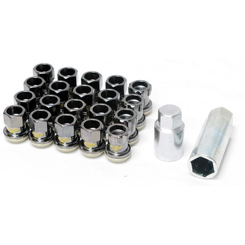 Kics R26 Lug Nuts & Locks - 12x1.50 Black Chrome