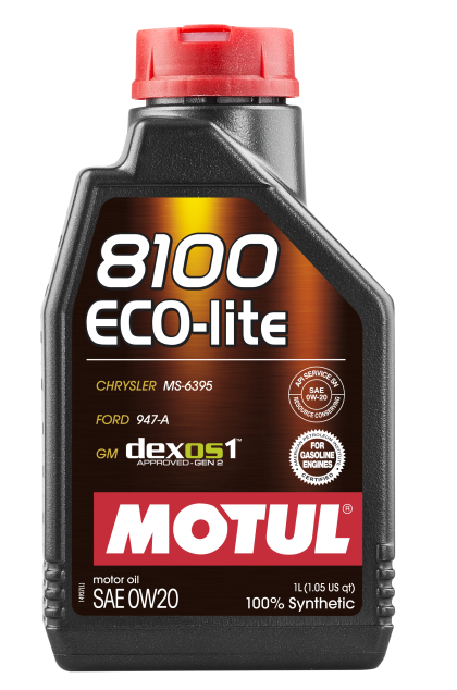 Motul 1L Synthetic Engine Oil 8100 0W20 ECO-LITE