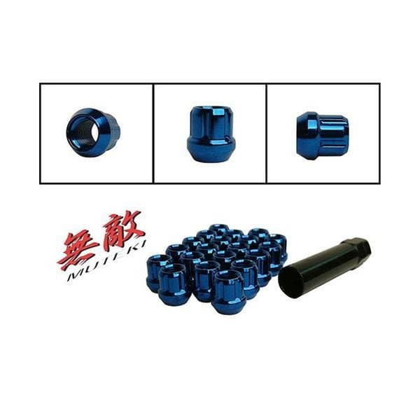 Muteki Short Open Ended 12X1.25 Lug Nuts Open Electric Blue