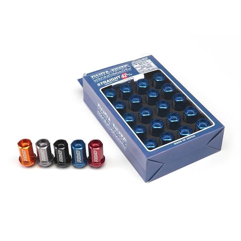 Rays L42 Dura-Nuts 12x1.50 Lug & Lock Nut Set (Black, Red, Gunmetal, Orange, or Blue)