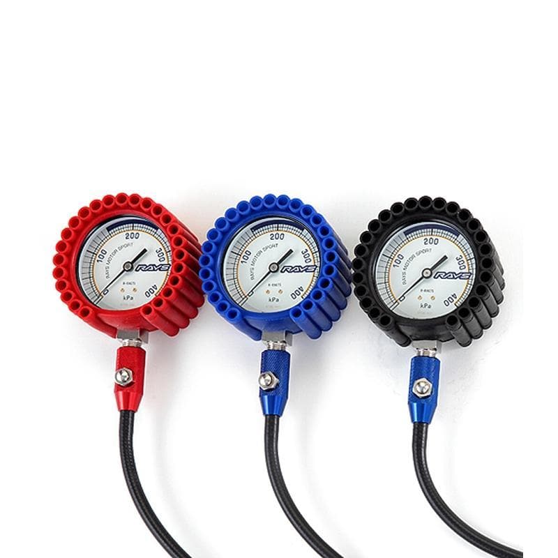 Rays Black Racing Tire Pressure Gauge - PSI