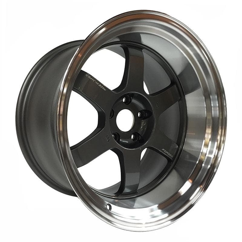 Rays Volk TE37V Mark II 18x11" 5x100 -7 offset - Dark Gunmetal/ Rim DC