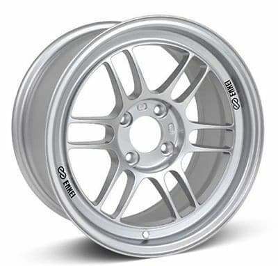 Enkei RPF1 16x8 4x100 38mm Offset 73mm Bore Silver Wheel for Miata 4-Lug / 02-06 Mini / Honda 4-Lug (3796804938SP)