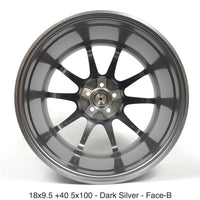 SSR GTX01 18x9.5 + 40 5x100 in Dark Silver