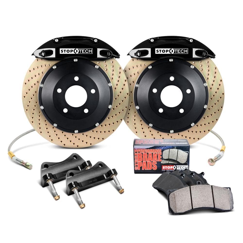 StopTech Big Brake Kit (Front Only - Black Calipers - Drilled Coated Rotors) - Honda CR-Z