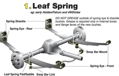 Whiteline Rear Shock Absorber Lower Bushing - Multiple Cars (see application) - WTL.W31062