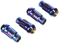 WHEEL MATE MUTEKI SR48 OPEN END 12X1.50 48MM LOCKING LUG NUT SET OF 4 - BURNING BLUE FINISH (32902UN)